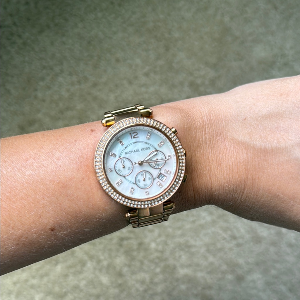 Michael Kors Gold Watch With MotherOfPearl Dial